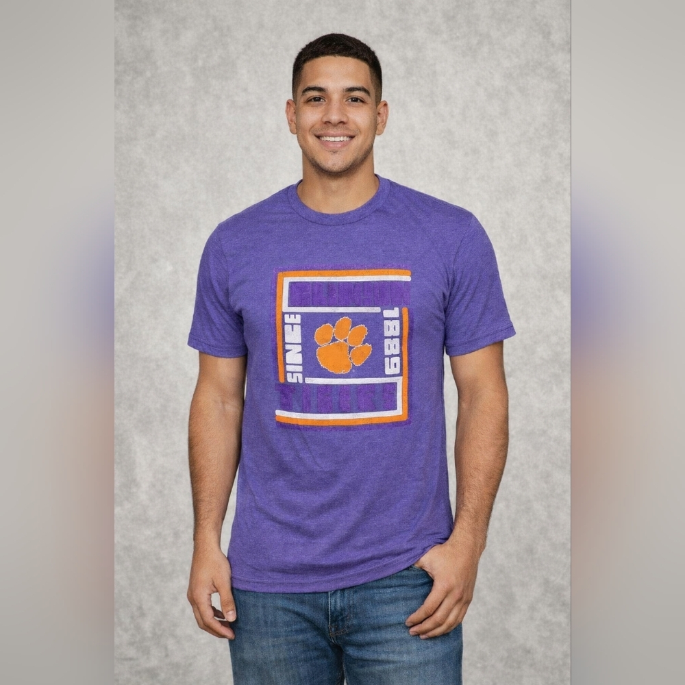 The Duck Company Clemson Tigers Purple Graphic T-Shirt “Since 1886” Size L